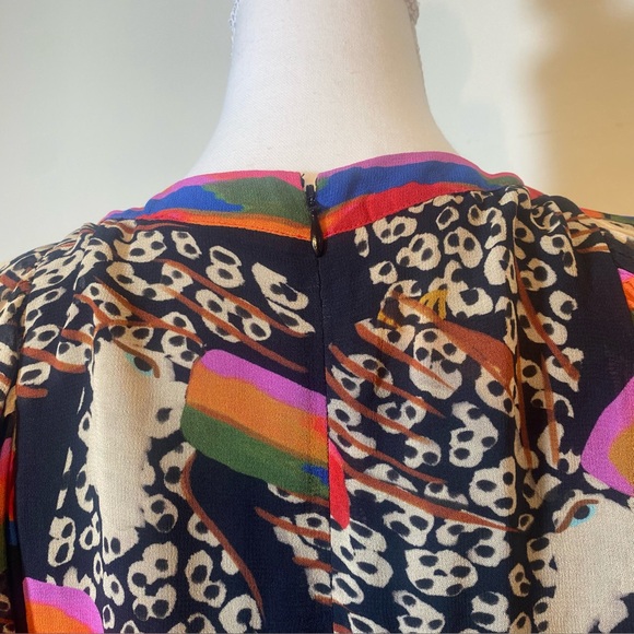 FARM Rio Leopard Toucans Vibrant Long Sleeve Maxi Dress NWT Sz L - Picture 7 of 11